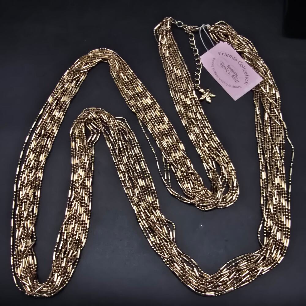 Garold C Miller Gold Tone Layered Necklace NWT